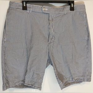 Seersucker Men’s 36 Cremieux Newport Striped Shorts Chino 100% Cotton